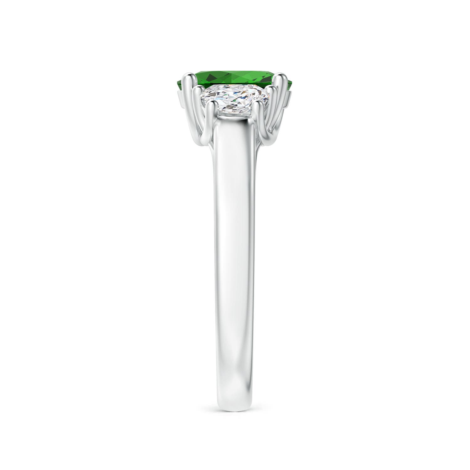 Premium - Lab-Grown Emerald / 1.56 CT / 14 KT White Gold