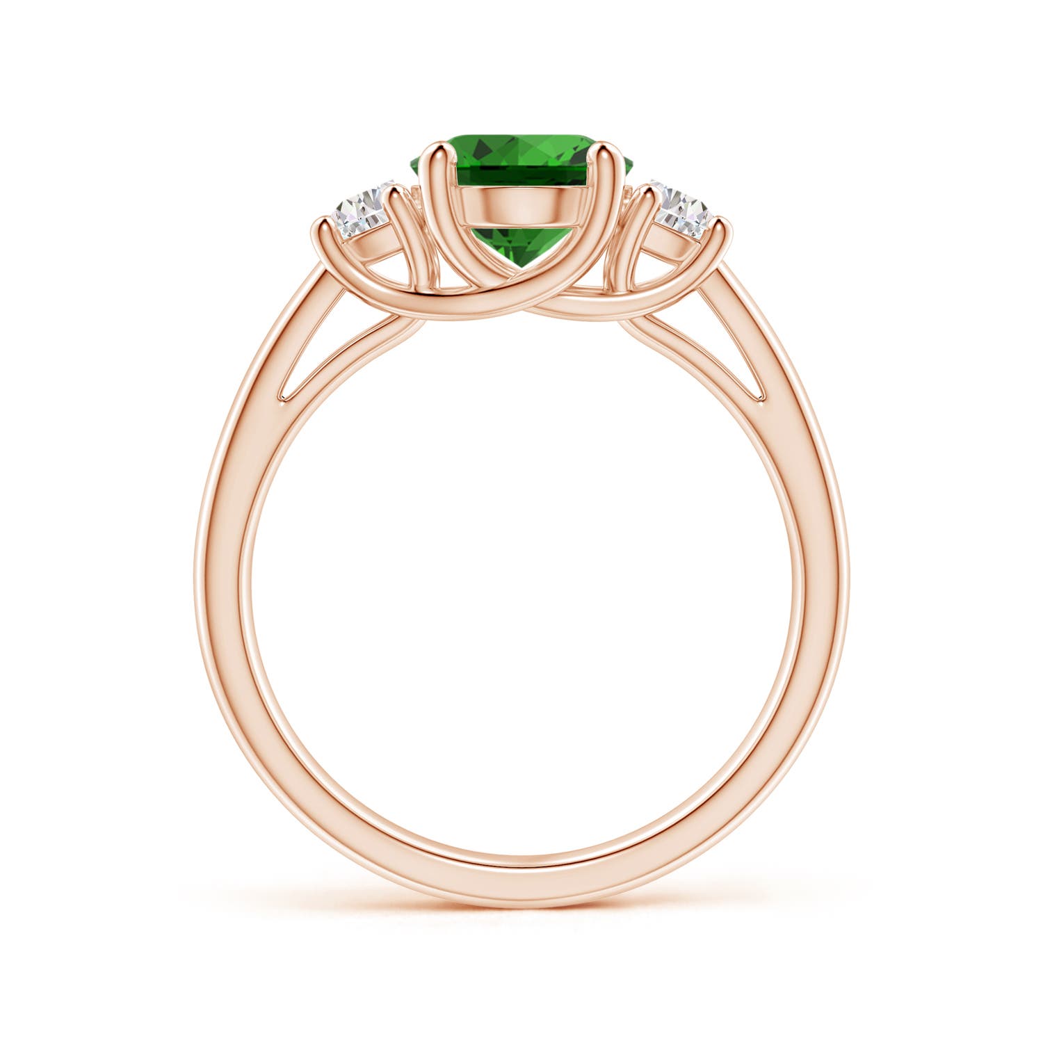 Premium - Lab-Grown Emerald / 1.96 CT / 14 KT Rose Gold