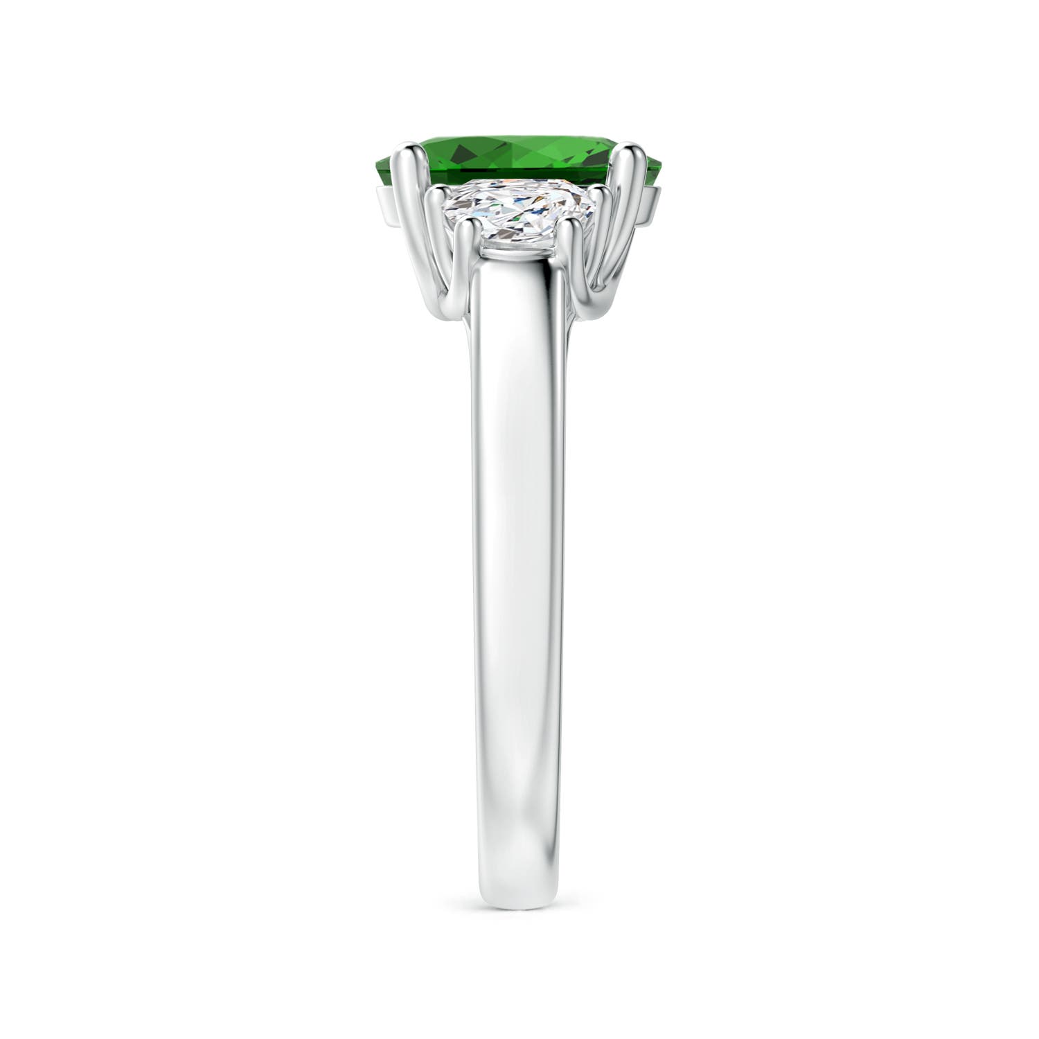 Premium - Lab-Grown Emerald / 1.96 CT / 14 KT White Gold