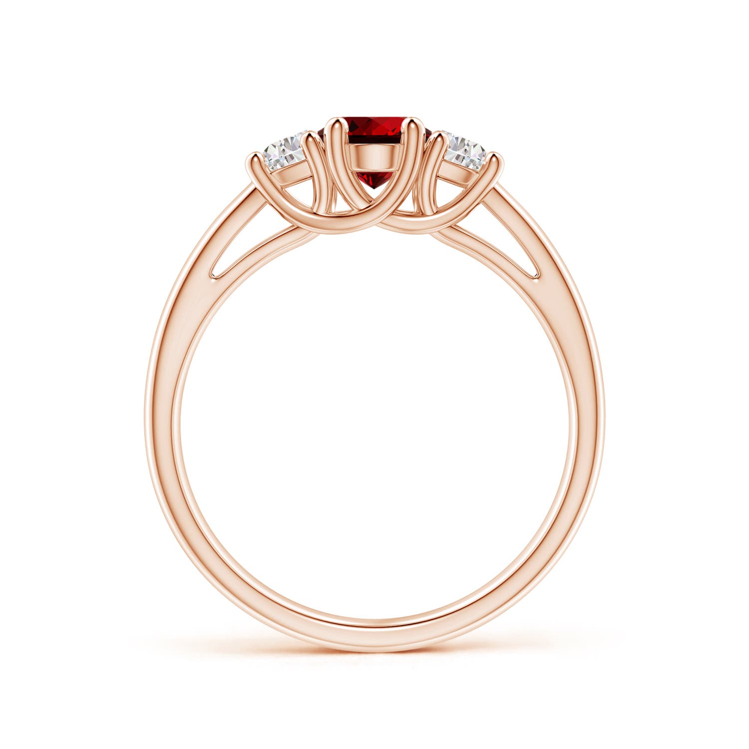 Premium - Lab-Grown Ruby / 1.46 CT / 14 KT Rose Gold