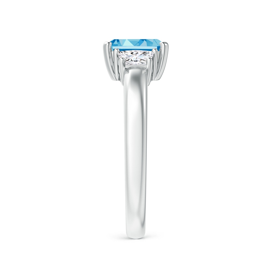7x5mm Labgrown Lab-Grown Fancy Intense Blue and White Diamond Three Stone Ring in P950 Platinum side 299