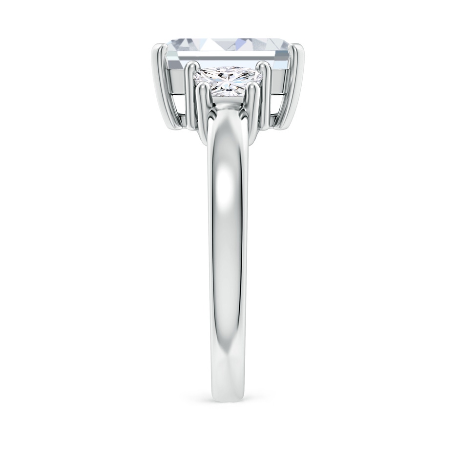 10x7.5mm FGVS Lab-Grown Diamond Three Stone Ring in P950 Platinum side 299