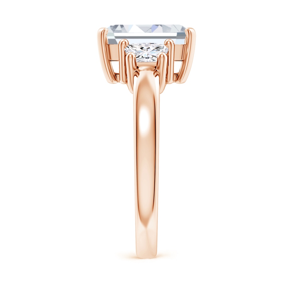 10x7.5mm FGVS Lab-Grown Diamond Three Stone Ring in Rose Gold side 299