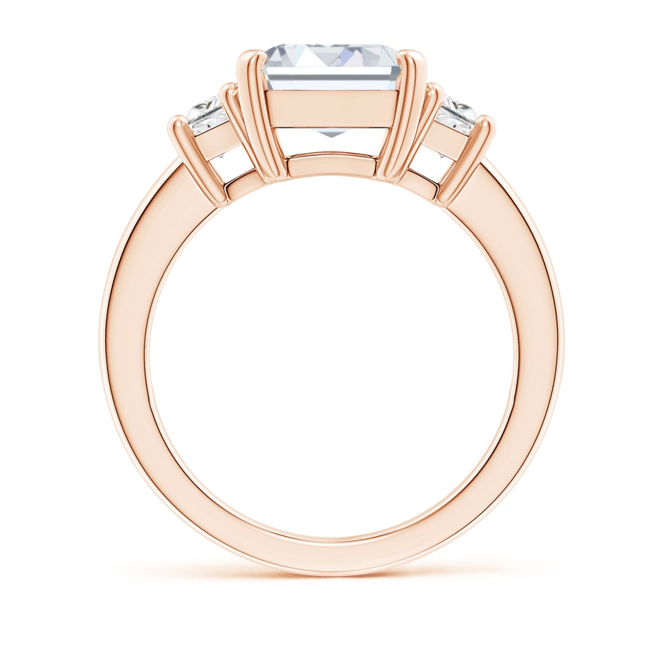 11x8.5mm FGVS Lab-Grown Diamond Three Stone Ring in 18K Rose Gold side 199