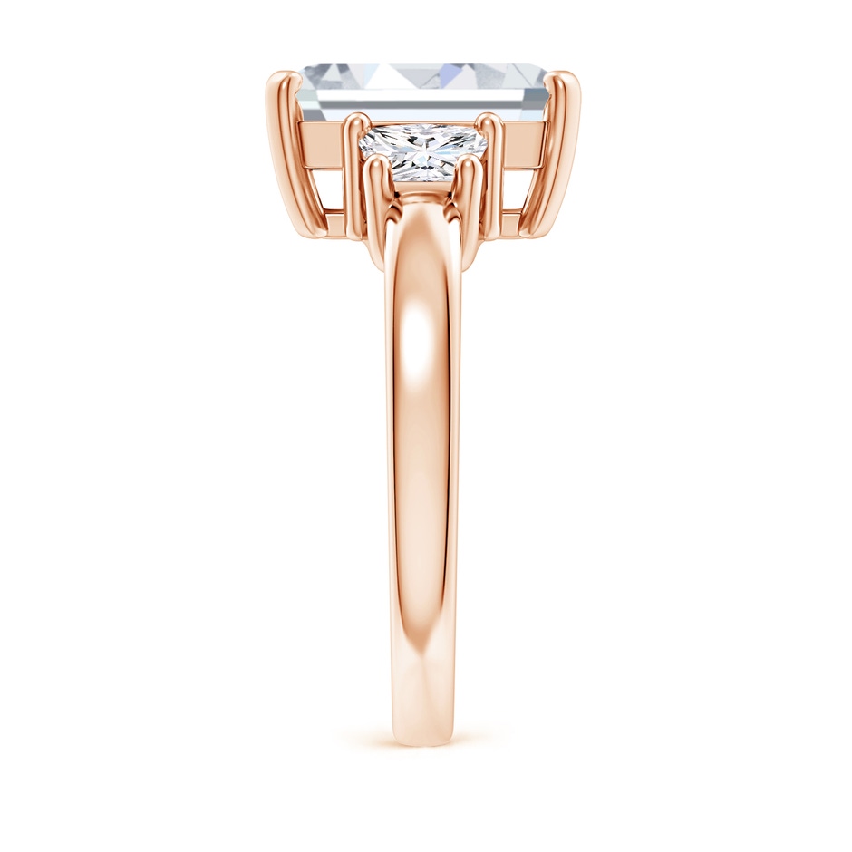 11x8.5mm FGVS Lab-Grown Diamond Three Stone Ring in 18K Rose Gold side 299