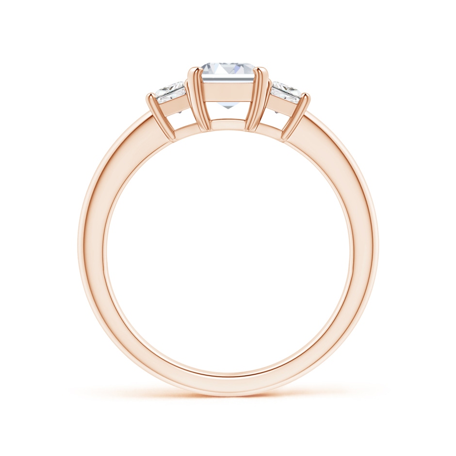 7x5mm FGVS Lab-Grown Diamond Three Stone Ring in 9K Rose Gold side 199