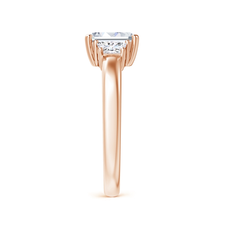 7x5mm FGVS Lab-Grown Diamond Three Stone Ring in 9K Rose Gold side 299