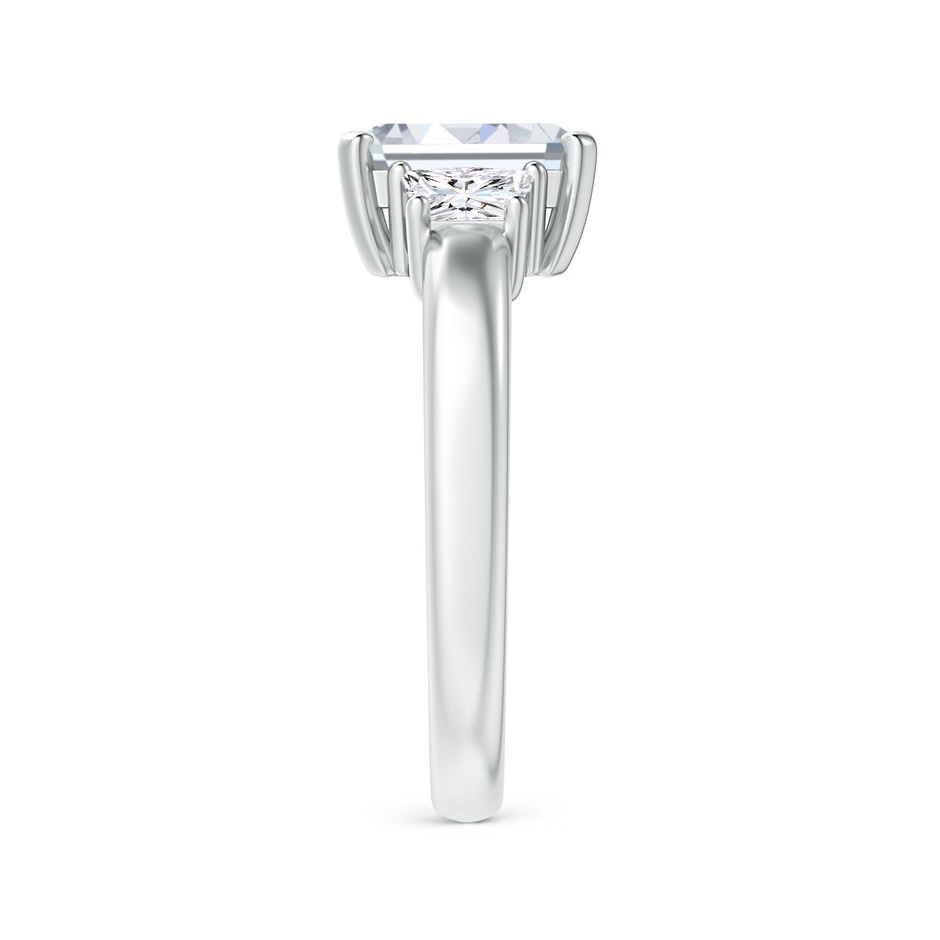 8x6mm FGVS Lab-Grown Diamond Three Stone Ring in P950 Platinum side 299