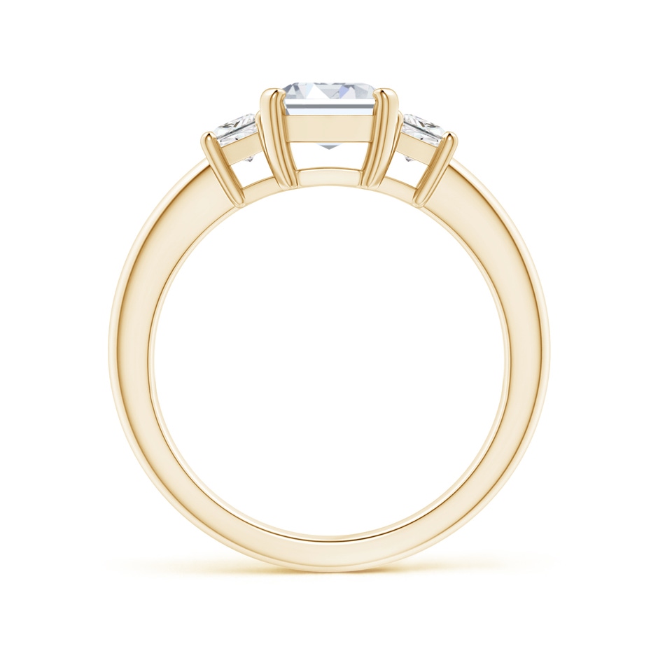 8x6mm FGVS Lab-Grown Diamond Three Stone Ring in Yellow Gold side 199