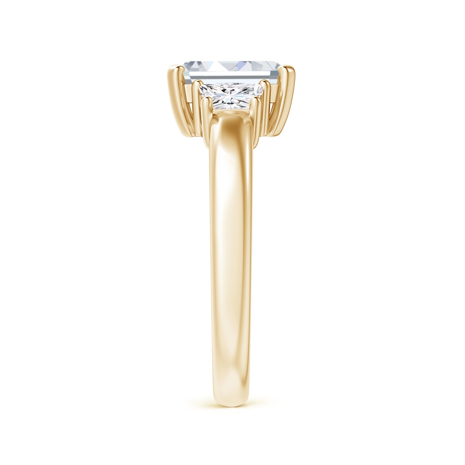 8x6mm FGVS Lab-Grown Diamond Three Stone Ring in Yellow Gold side 299