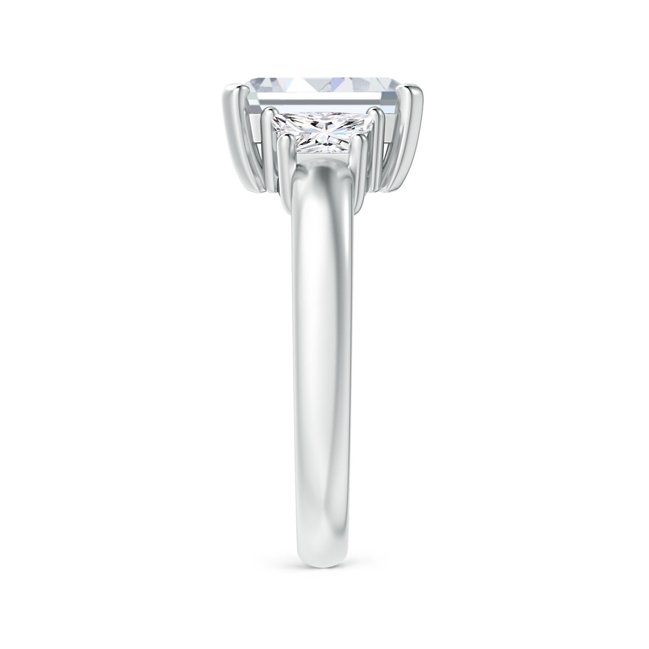 9x7mm FGVS Lab-Grown Diamond Three Stone Ring in P950 Platinum side 299