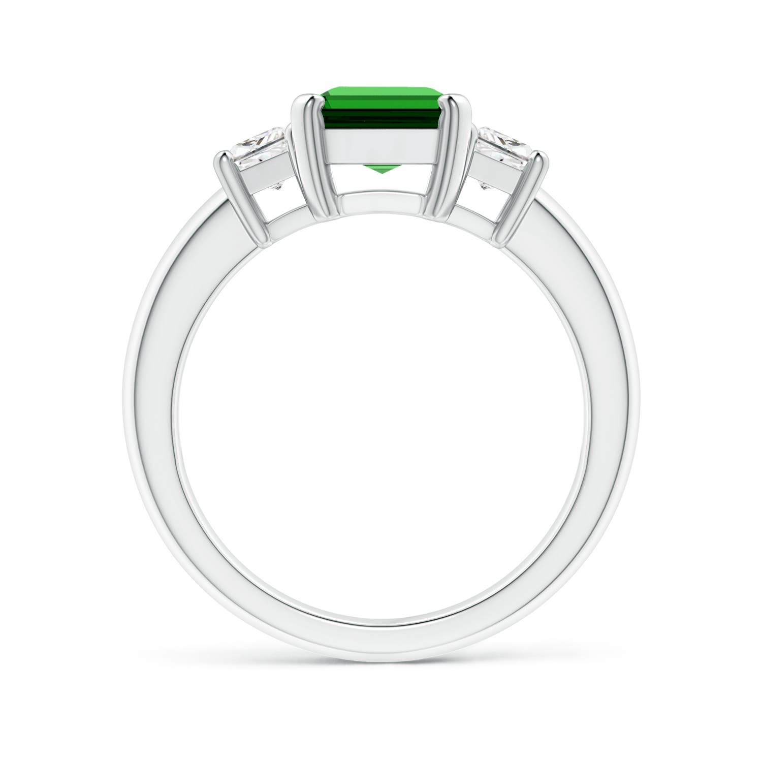 Premium - Lab-Grown Emerald / 2.73 CT / 14 KT White Gold