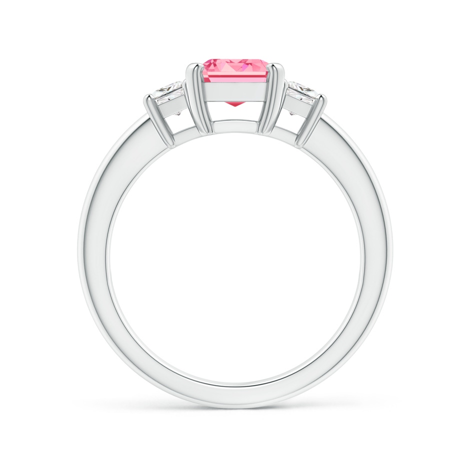 8x6mm Labgrown Lab-Grown Fancy Intense Pink and White Diamond Three Stone Ring in White Gold side 199