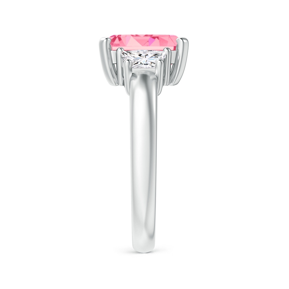 9x7mm Labgrown Lab-Grown Fancy Intense Pink and White Diamond Three Stone Ring in S999 Silver side 299