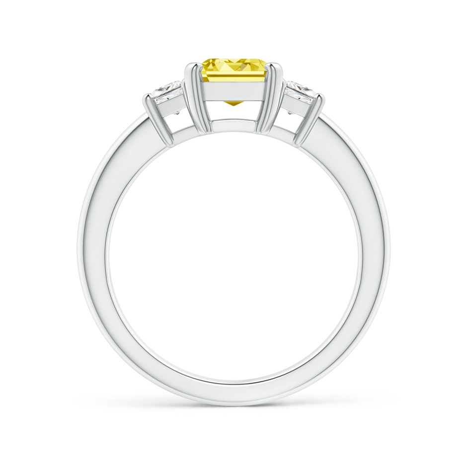 8x6mm Labgrown Lab-Grown Fancy Intense Yellow and White Diamond Three Stone Ring in White Gold side 199