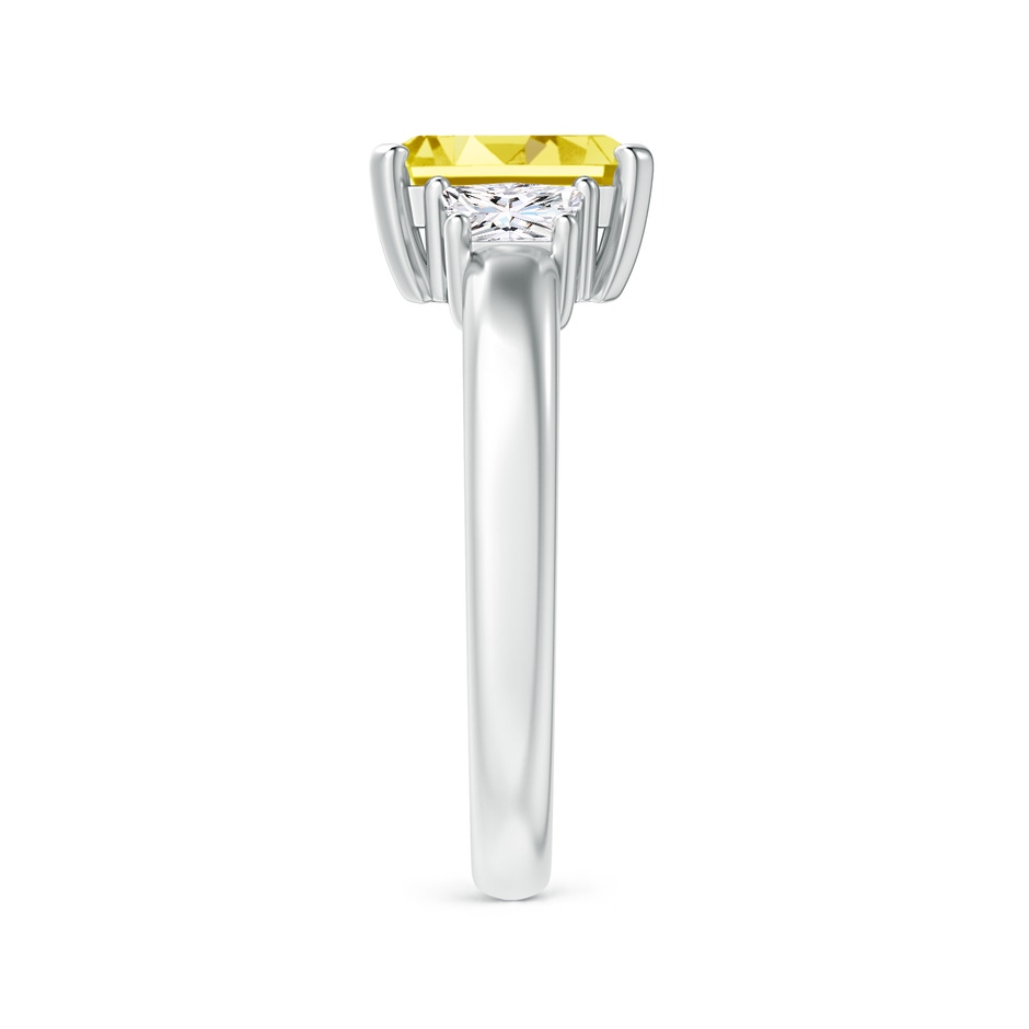 8x6mm Labgrown Lab-Grown Fancy Intense Yellow and White Diamond Three Stone Ring in White Gold side 299