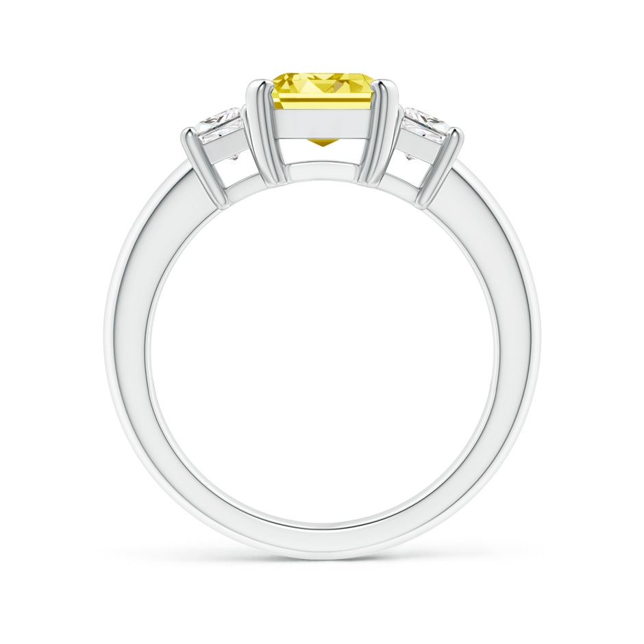 9x7mm Labgrown Lab-Grown Fancy Intense Yellow and White Diamond Three Stone Ring in S999 Silver side 199
