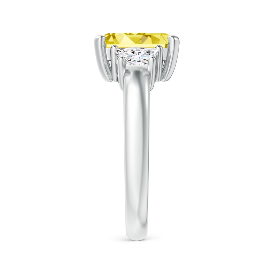 9x7mm Labgrown Lab-Grown Fancy Intense Yellow and White Diamond Three Stone Ring in S999 Silver side 299