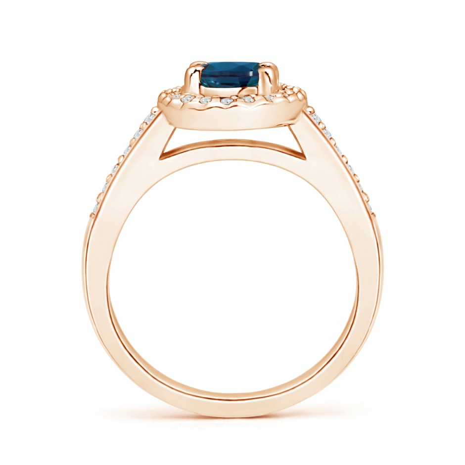 7x5mm Labgrown Classic Oval Lab-Grown Alexandrite Halo Ring with Diamond Accents in Rose Gold side 199
