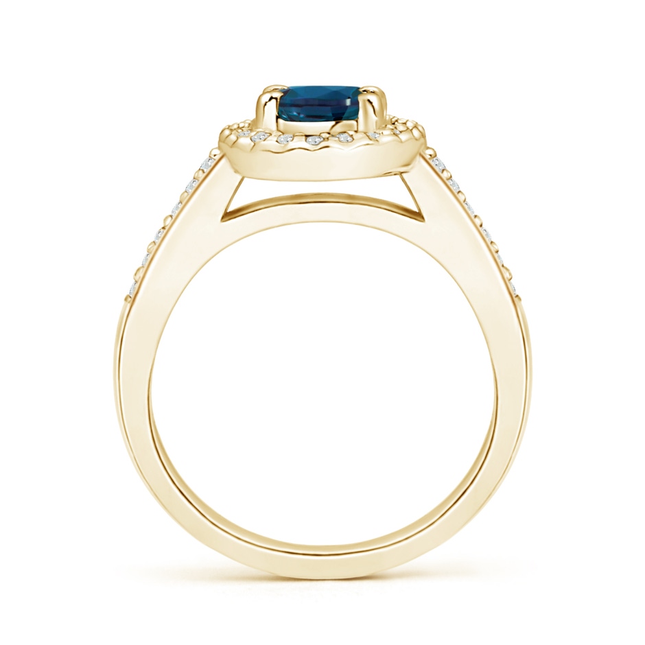 7x5mm Labgrown Classic Oval Lab-Grown Alexandrite Halo Ring with Diamond Accents in Yellow Gold side 199