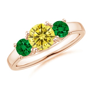 Round Fancy Intense, VS Lab Grown Yellow Diamond
