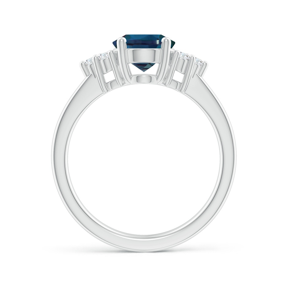 9x7mm Labgrown Solitaire Oval Lab-Grown Alexandrite Ring with Trio Diamond Accents in P950 Platinum side 199