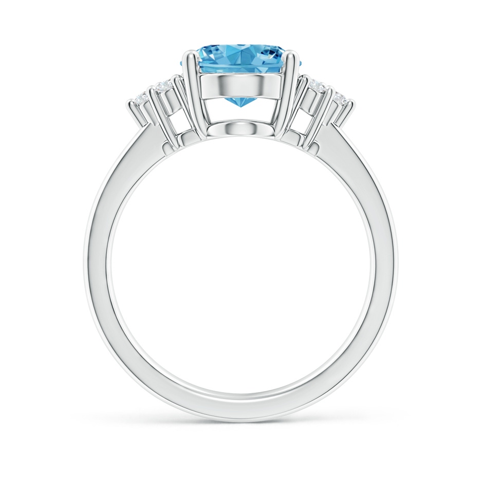 10x8mm Labgrown Solitaire Oval Lab-Grown Fancy Intense Blue and White Diamond Promise Ring in P950 Platinum side 199