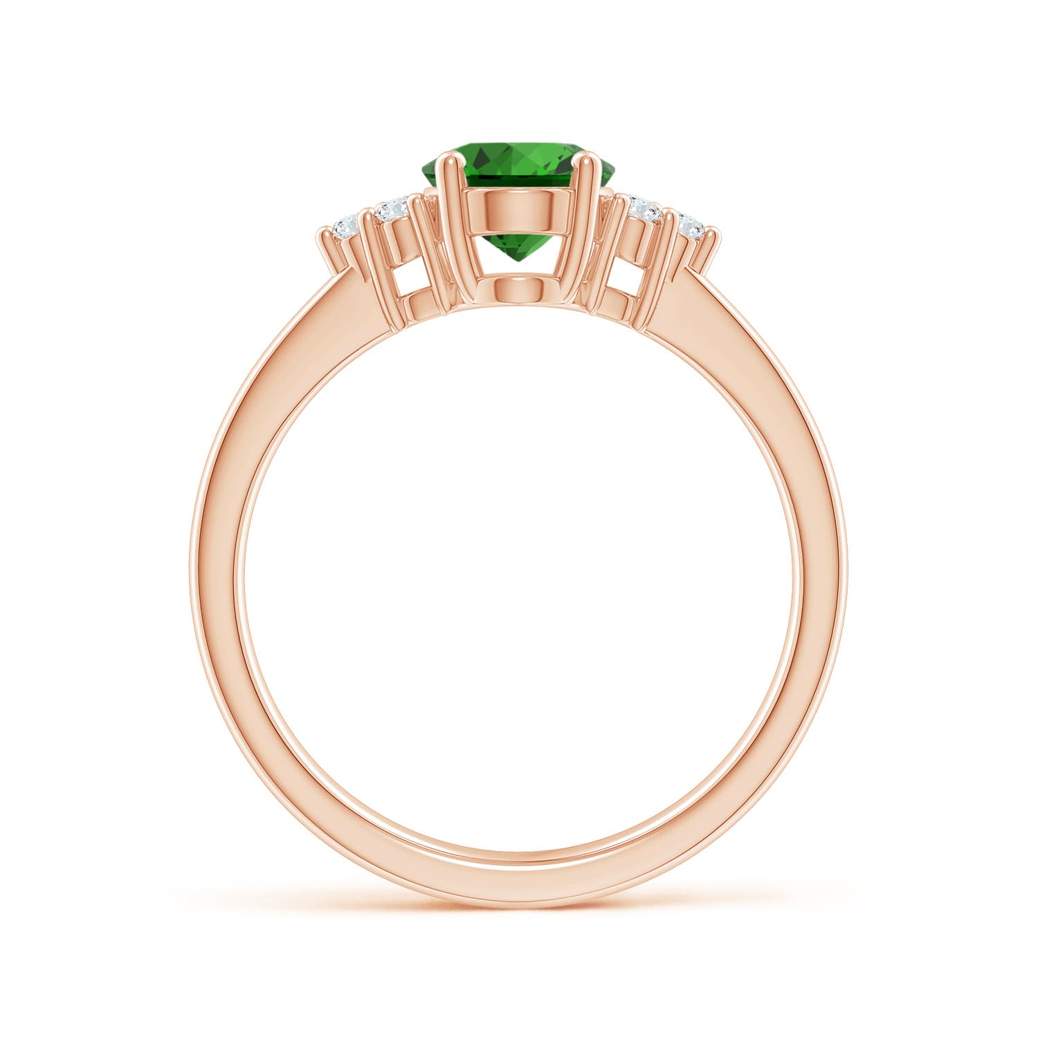 Premium - Lab-Grown Emerald / 1.21 CT / 14 KT Rose Gold