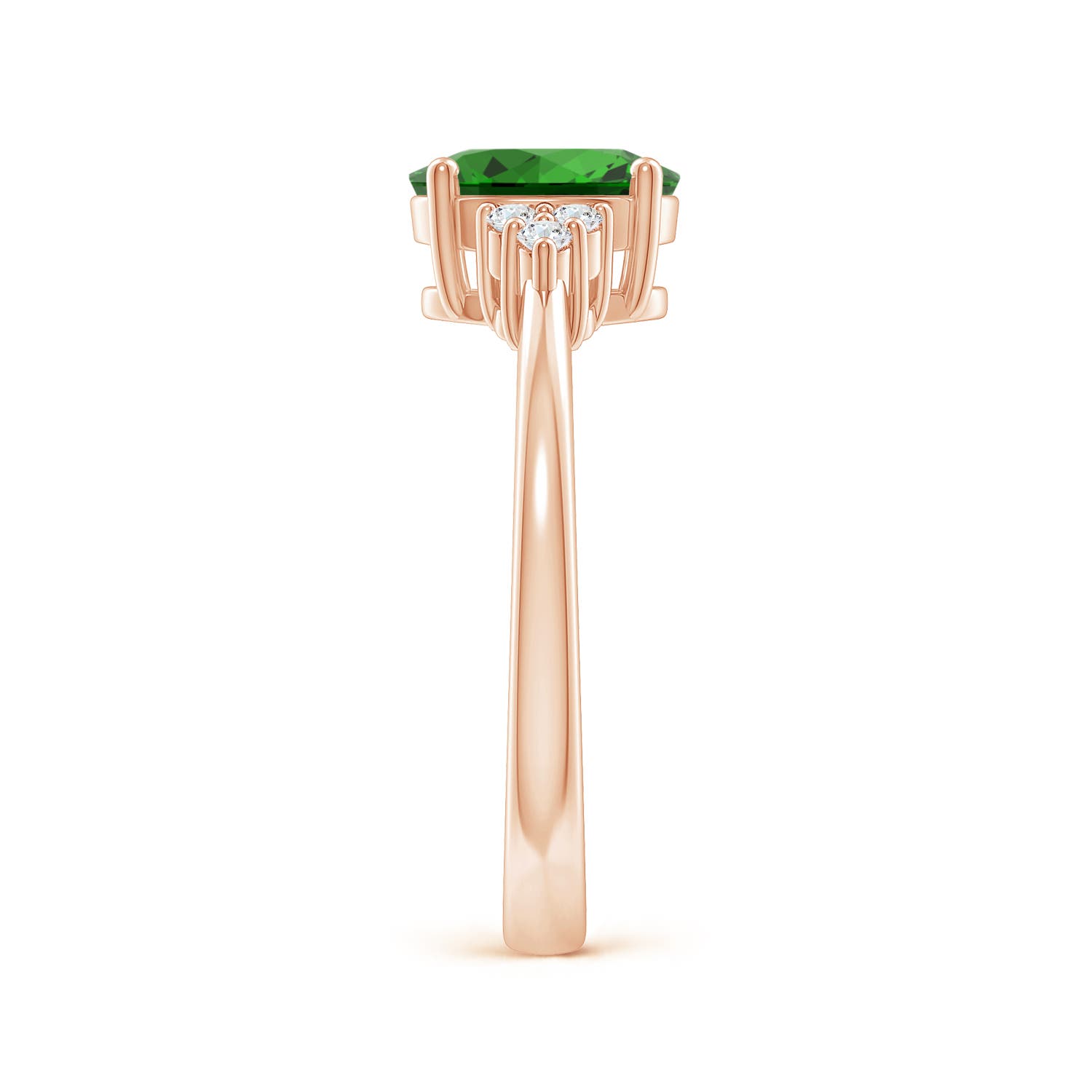 Premium - Lab-Grown Emerald / 1.21 CT / 14 KT Rose Gold