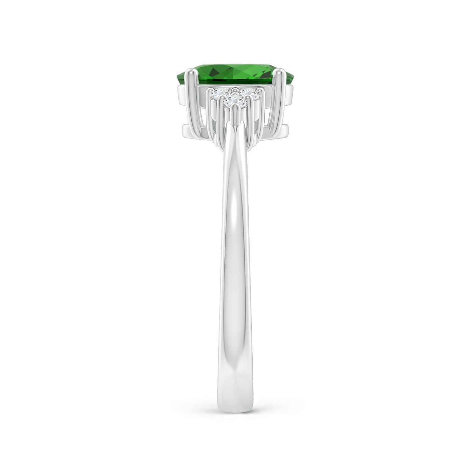 Premium - Lab-Grown Emerald / 1.21 CT / 14 KT White Gold