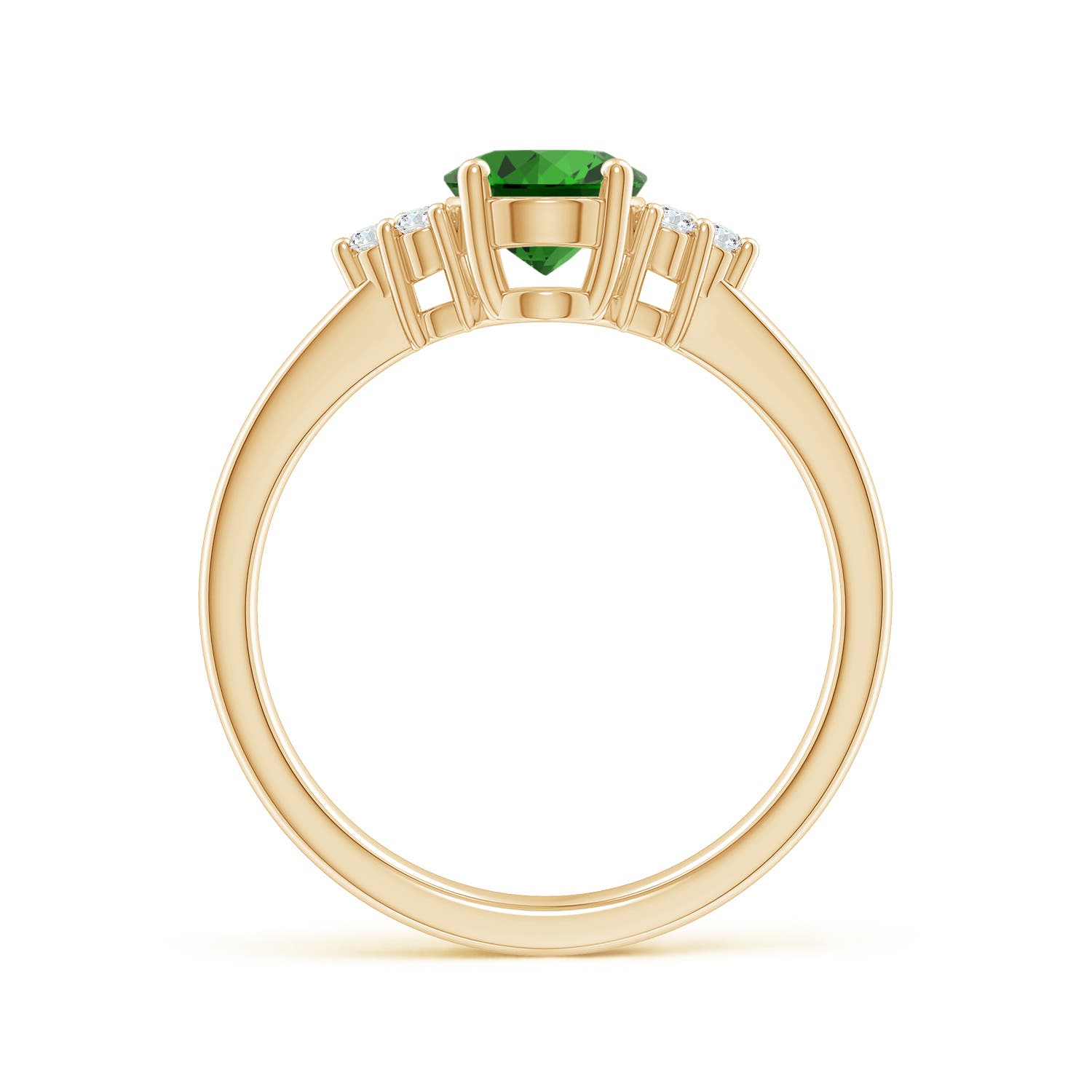 Premium - Lab-Grown Emerald / 1.21 CT / 14 KT Yellow Gold