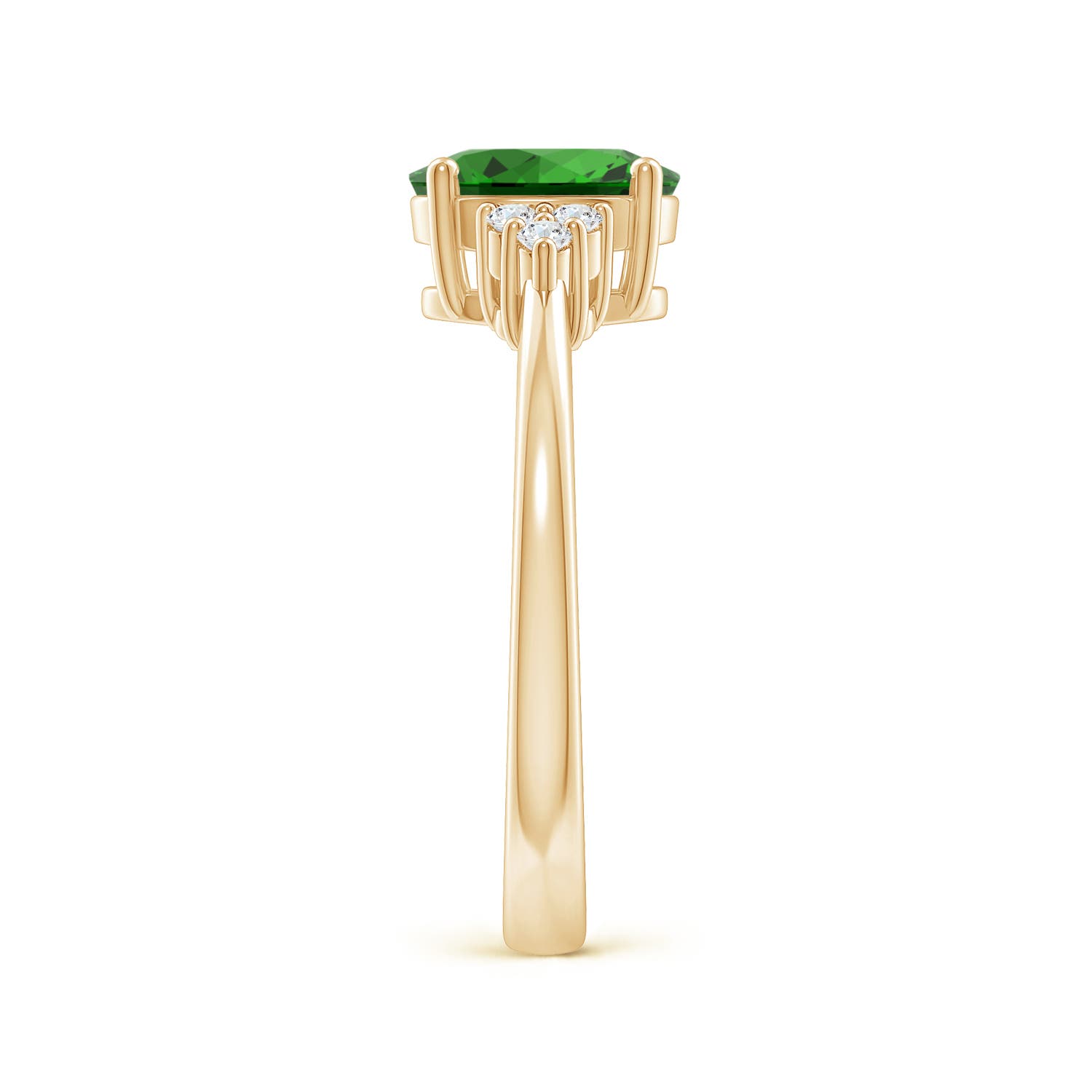 Premium - Lab-Grown Emerald / 1.21 CT / 14 KT Yellow Gold