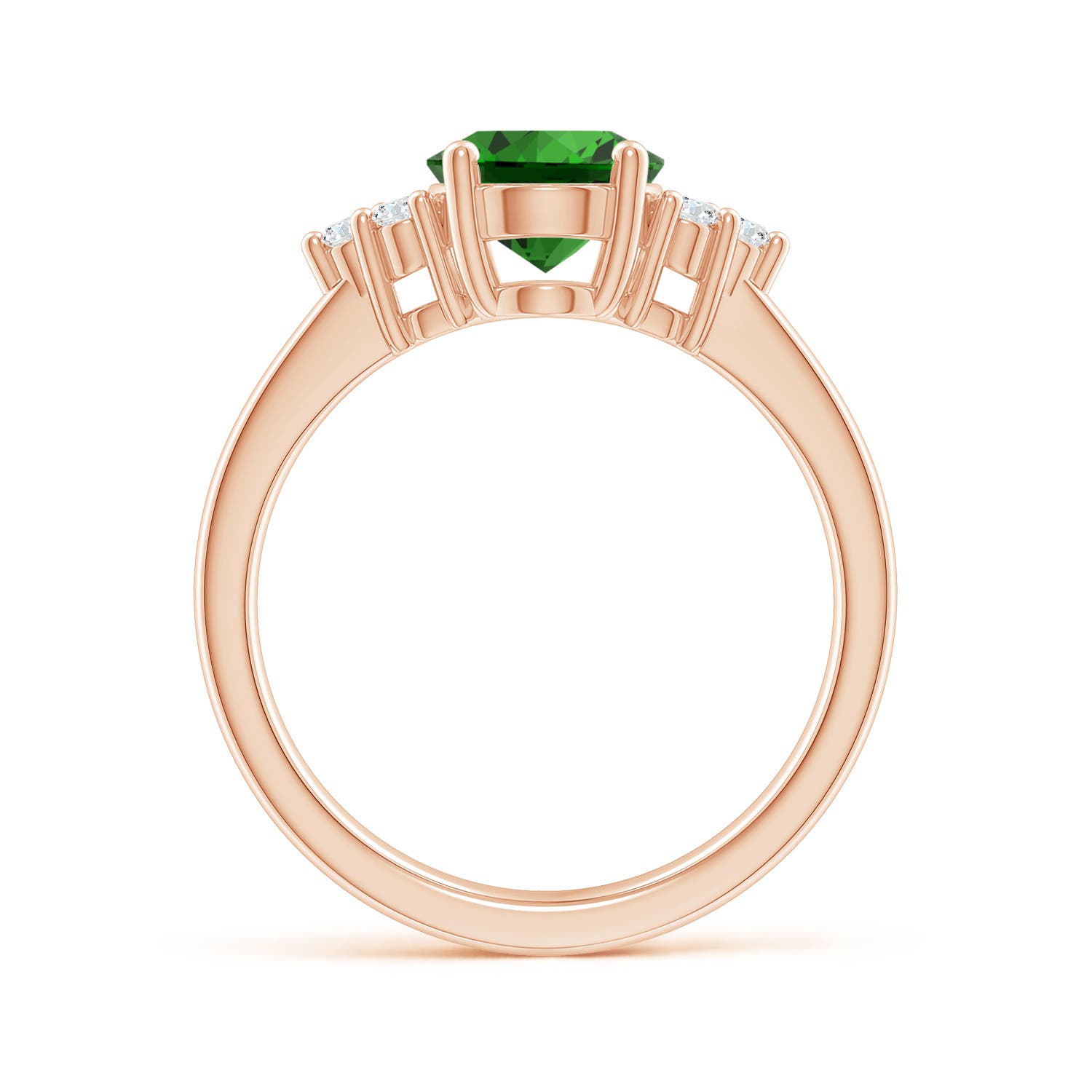 Premium - Lab-Grown Emerald / 1.65 CT / 14 KT Rose Gold