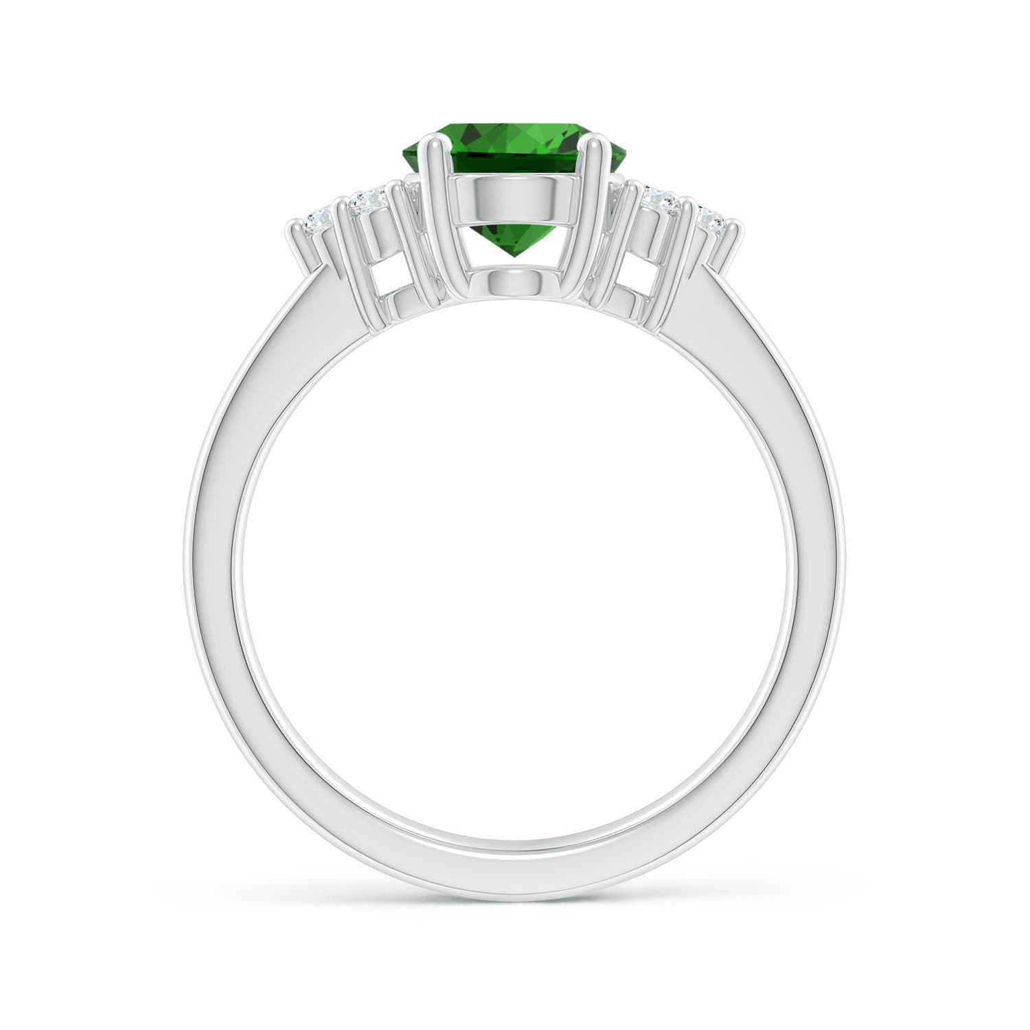 Premium - Lab-Grown Emerald / 1.65 CT / 14 KT White Gold