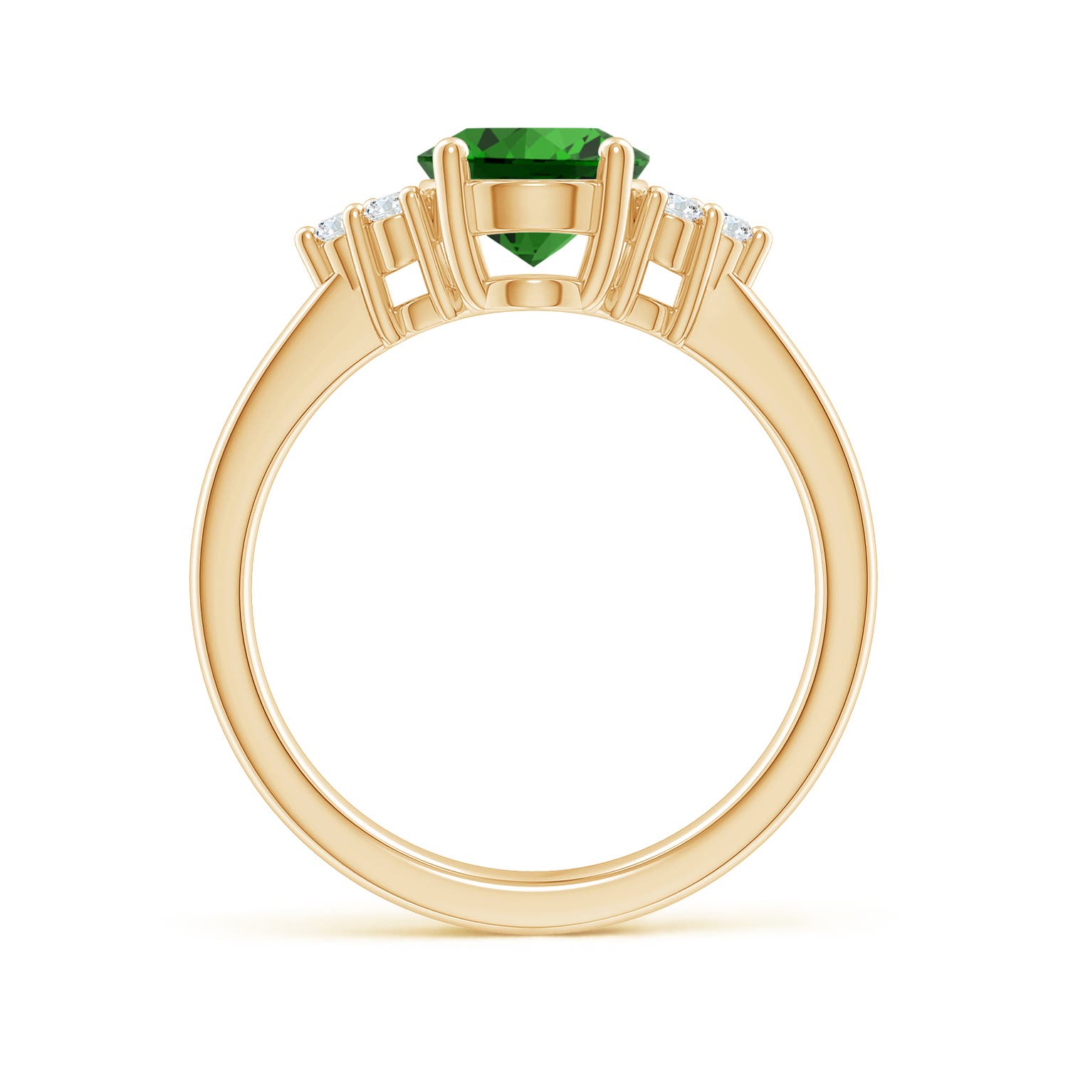 Premium - Lab-Grown Emerald / 1.65 CT / 14 KT Yellow Gold