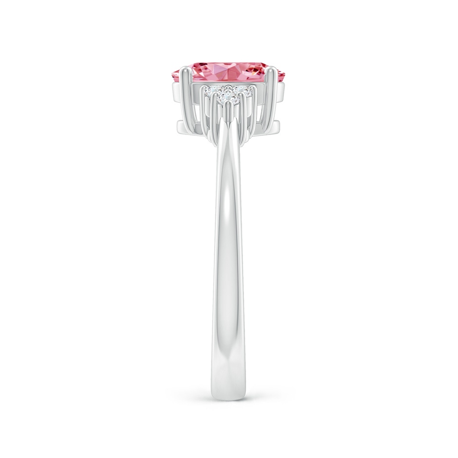 8x6mm Labgrown Solitaire Oval Lab-Grown Fancy Intense Pink and White Diamond Promise Ring in White Gold side 299