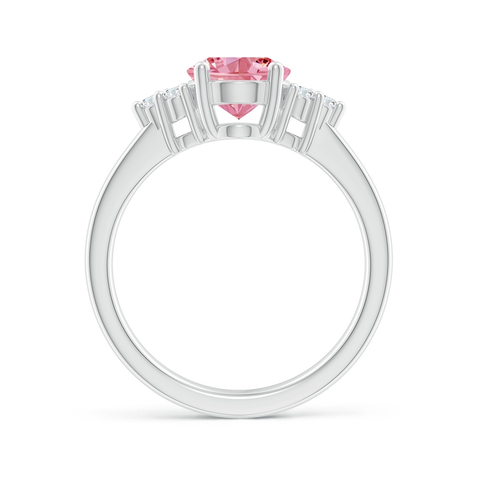 9x7mm Labgrown Solitaire Oval Lab-Grown Fancy Intense Pink and White Diamond Promise Ring in White Gold side 199