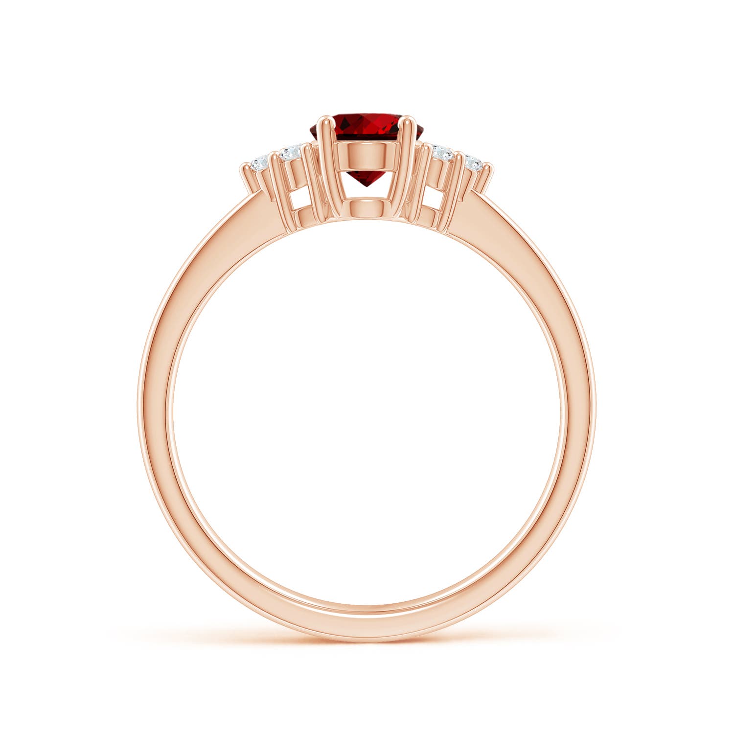 Premium - Lab-Grown Ruby / 1.08 CT / 14 KT Rose Gold