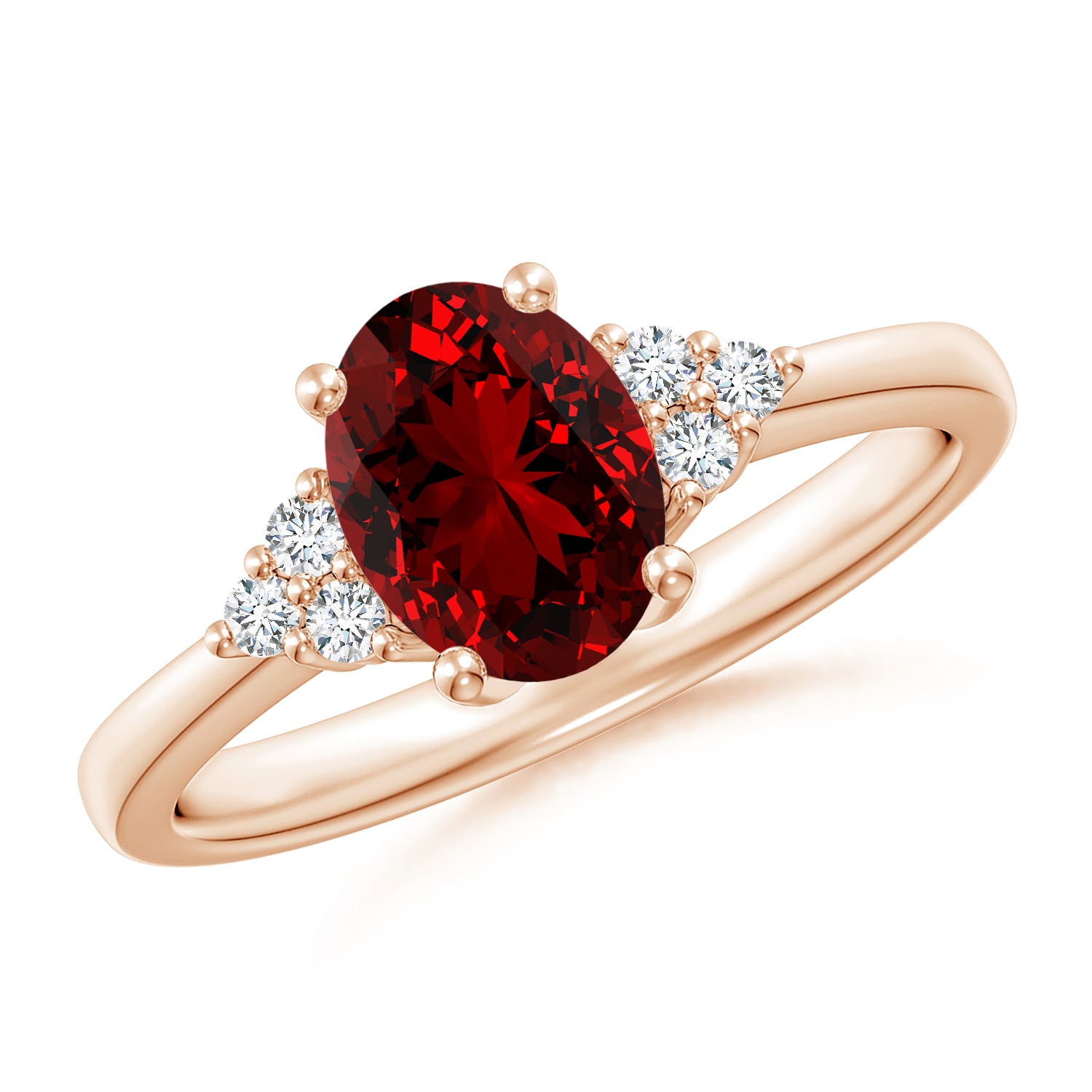 Premium - Lab-Grown Ruby / 1.36 CT / 14 KT Rose Gold