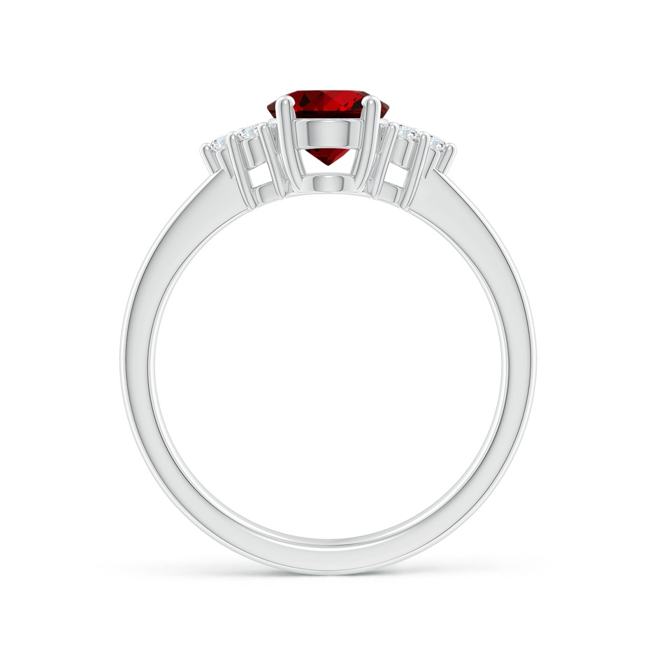 8x6mm Labgrown Lab-Grown Solitaire Oval Ruby and Lab Diamond Promise Ring in White Gold side 199