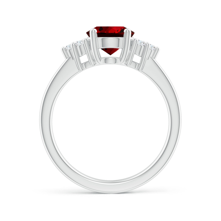 9x7mm Labgrown Lab-Grown Solitaire Oval Ruby and Lab Diamond Promise Ring in White Gold side 199