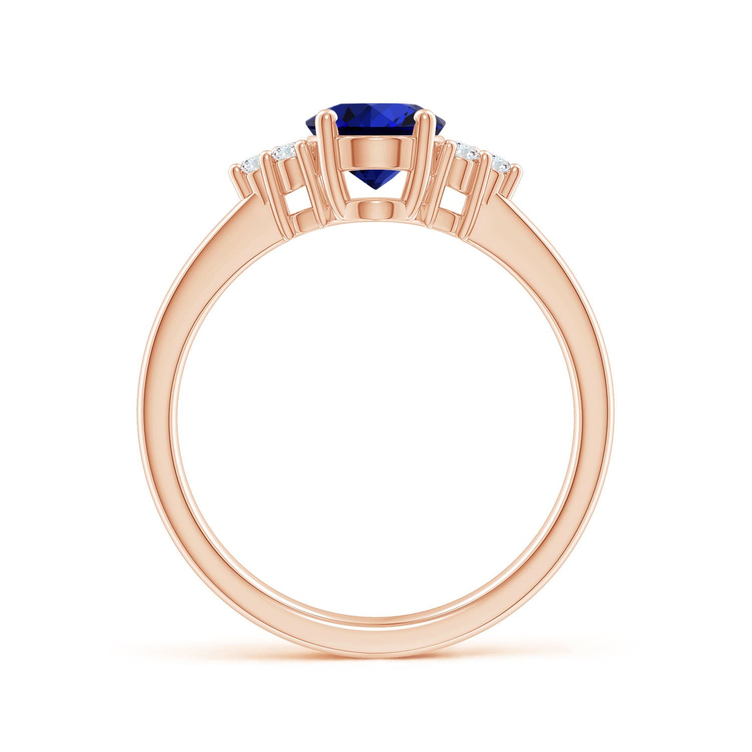 Premium - Lab-Grown Blue Sapphire / 1.66 CT / 14 KT Rose Gold