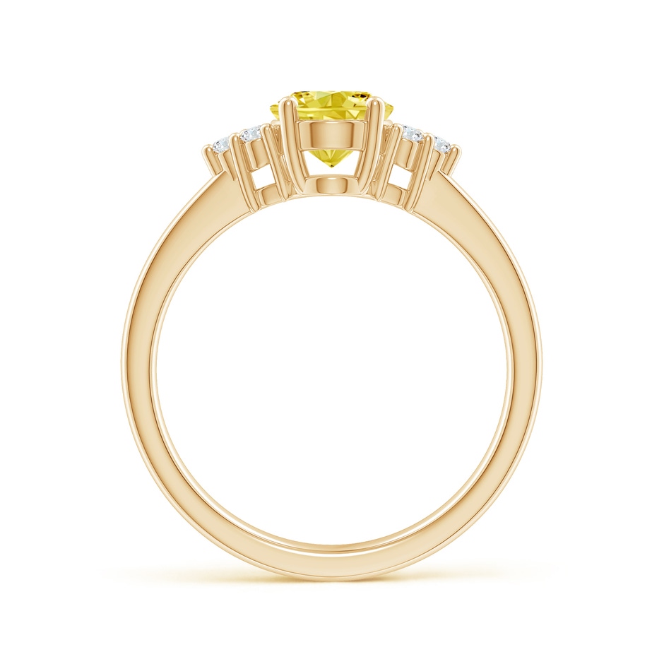 8x6mm Labgrown Solitaire Oval Lab-Grown Fancy Intense Yellow and White Diamond Promise Ring in Yellow Gold side 199