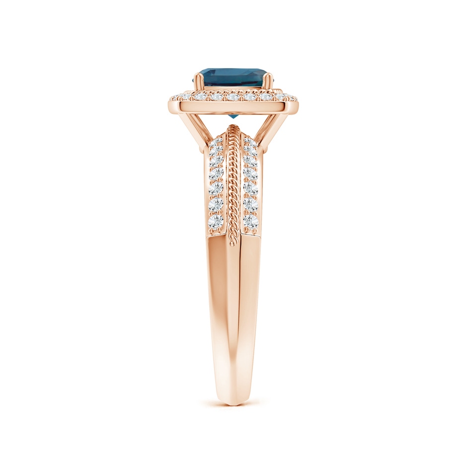 6mm Labgrown Twisted Rope Cushion Lab-Grown Alexandrite Halo Ring in Rose Gold side 299