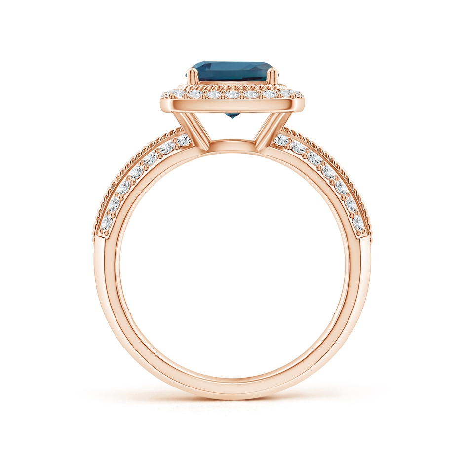 7mm Labgrown Twisted Rope Cushion Lab-Grown Alexandrite Halo Ring in Rose Gold side 199