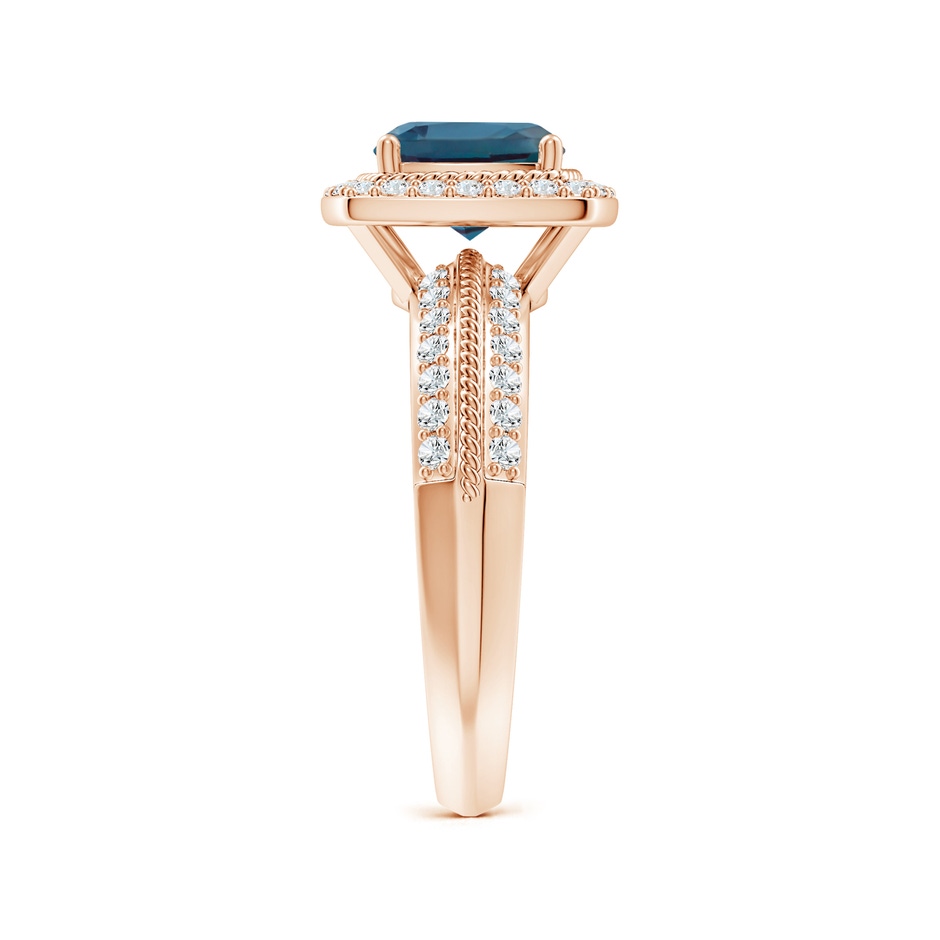 7mm Labgrown Twisted Rope Cushion Lab-Grown Alexandrite Halo Ring in Rose Gold side 299