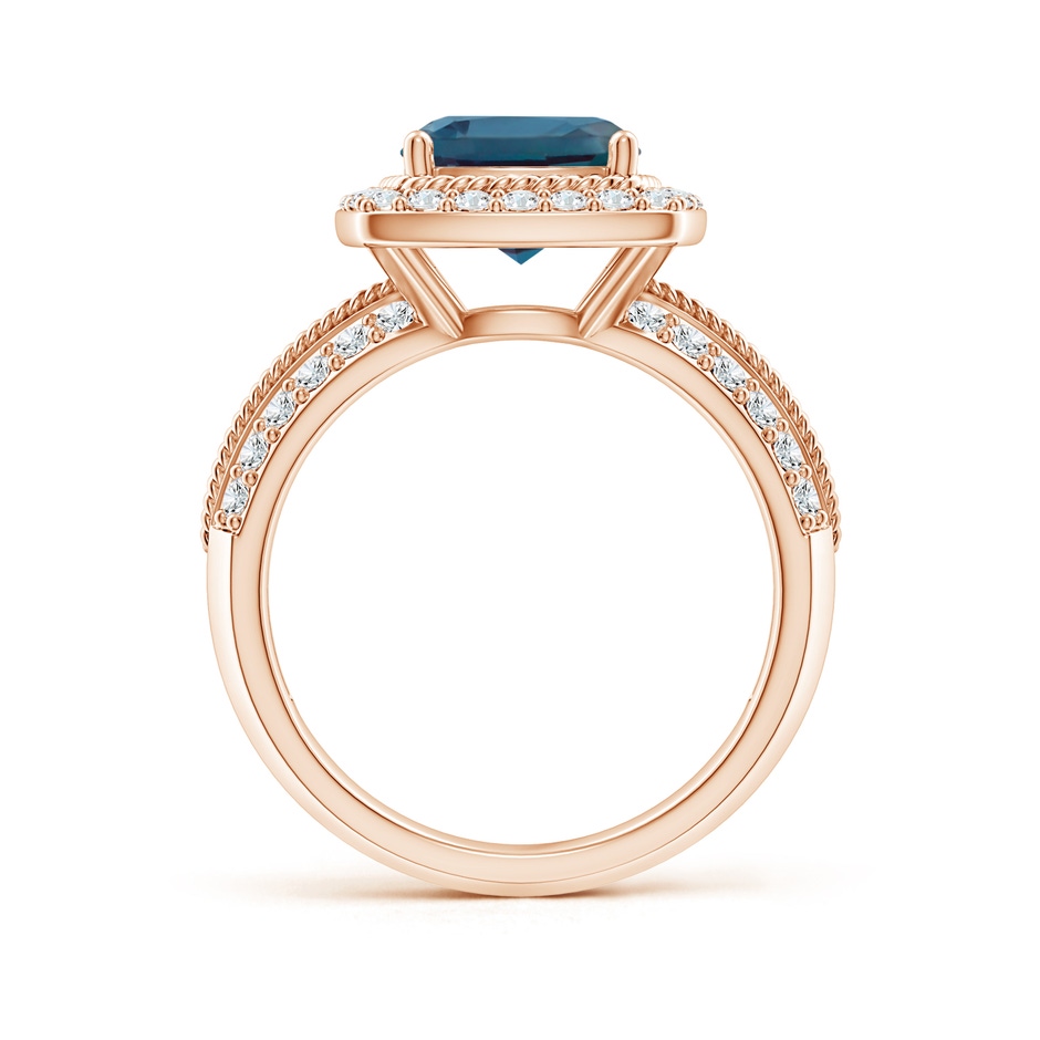 8mm Labgrown Twisted Rope Cushion Lab-Grown Alexandrite Halo Ring in Rose Gold side 199