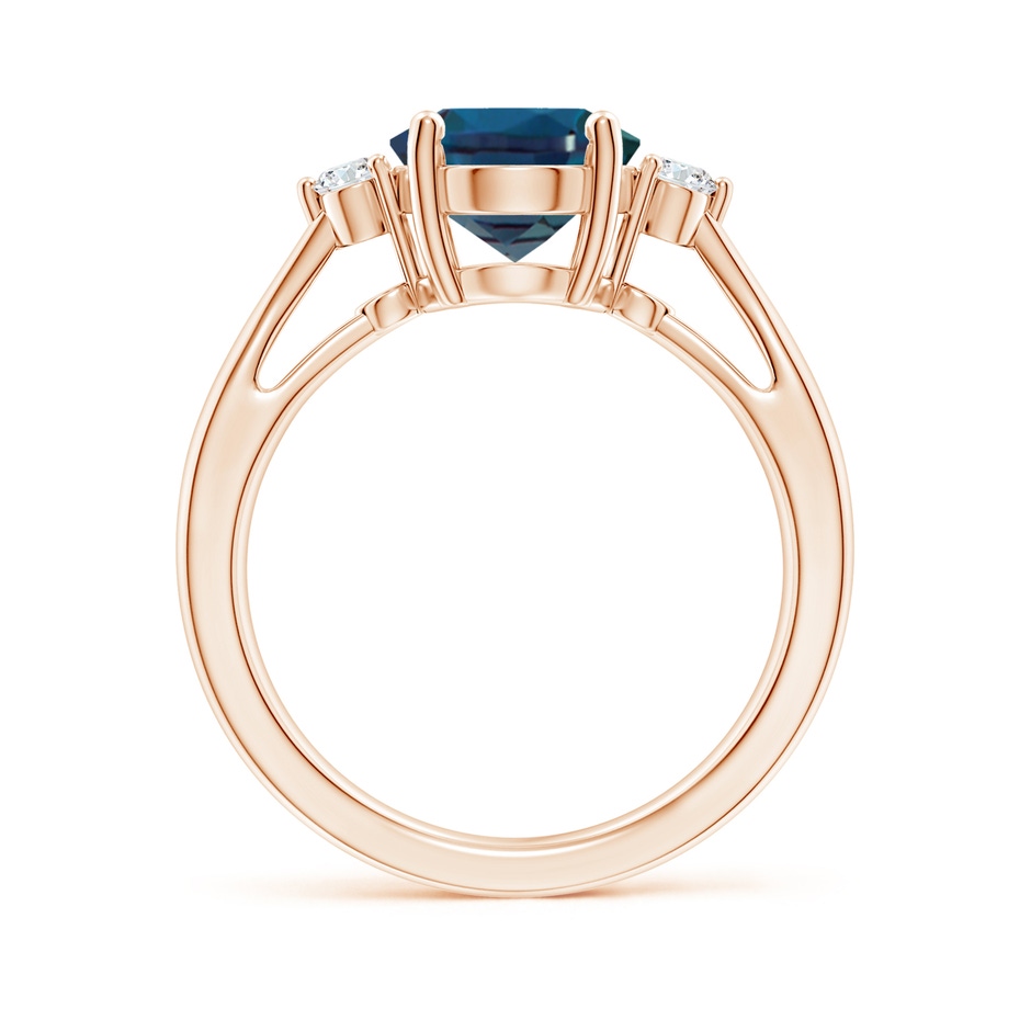 10x8mm Labgrown Tapered Shank Lab-Grown Alexandrite Solitaire Ring with Diamond Accents in Rose Gold side 199