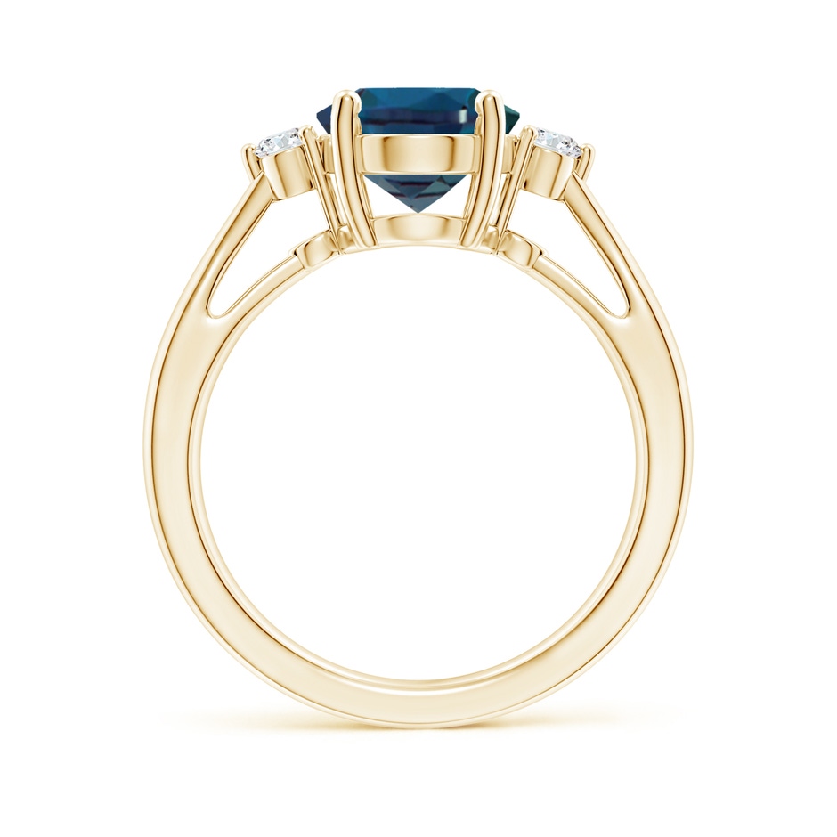 10x8mm Labgrown Tapered Shank Lab-Grown Alexandrite Solitaire Ring with Diamond Accents in Yellow Gold side 199