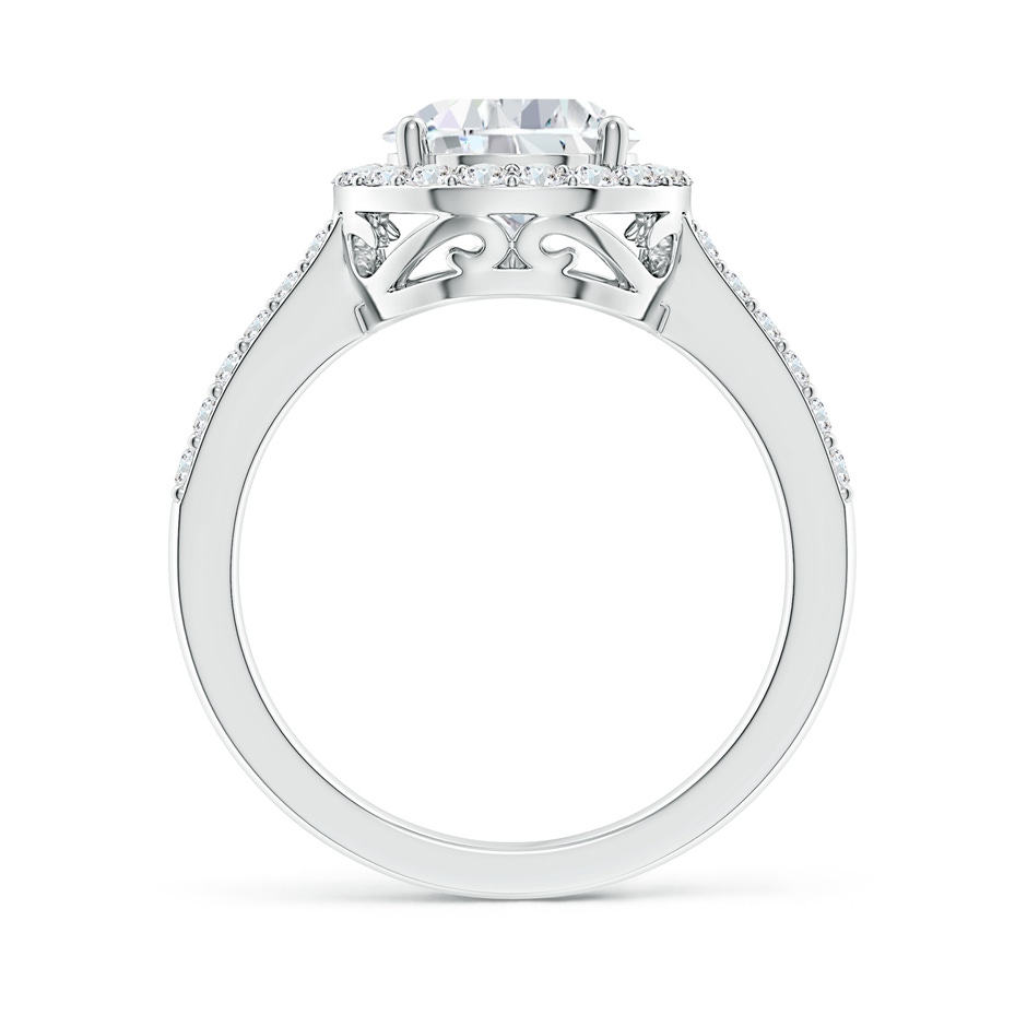 12x8mm FGVS Lab-Grown Pear Diamond Ring with Halo in White Gold side 199